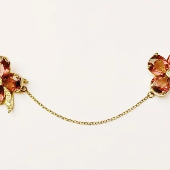 Antique Sterling Silver Floral Collar Pins​​​ - Picture 8 of 8